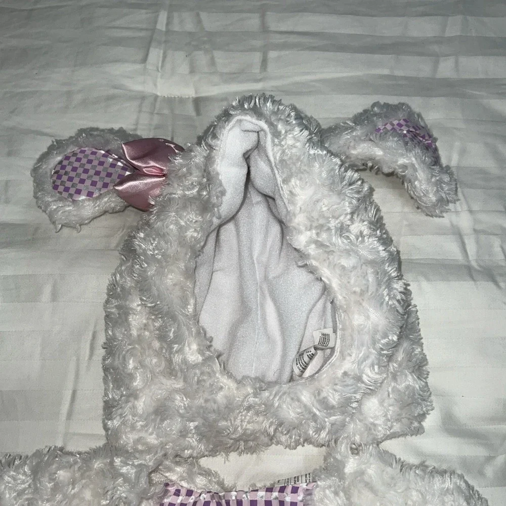 Little Lamb Halloween Costume Infant 12-24 Months Fleece White Pink No Tights